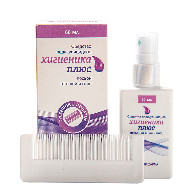 Хигиеника 60 мл ср-во педикулицидное + гребешок
